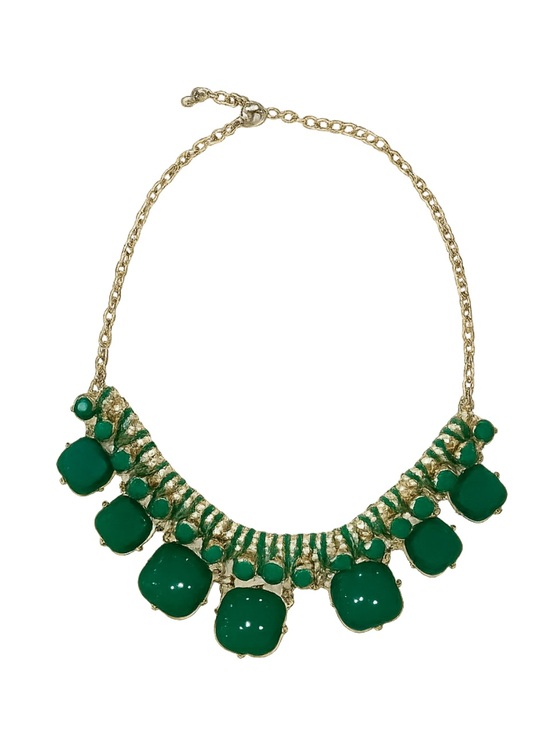 Cache Jewelry - Emerald green statement necklace